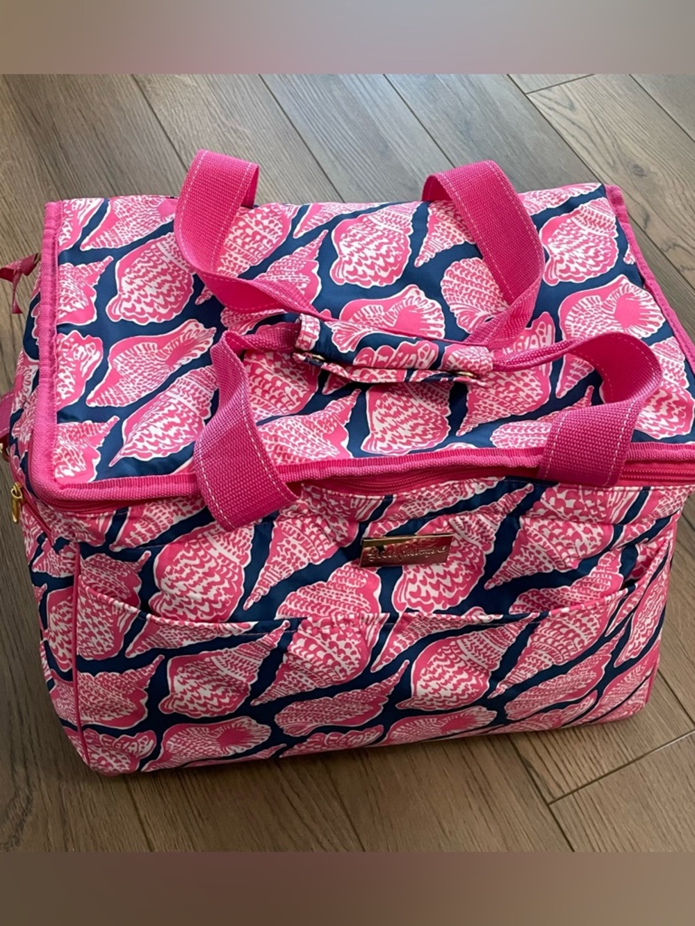 Lily Pulitzer Insulated Large Beach Cooler in the "Cute As A Shell" pattern